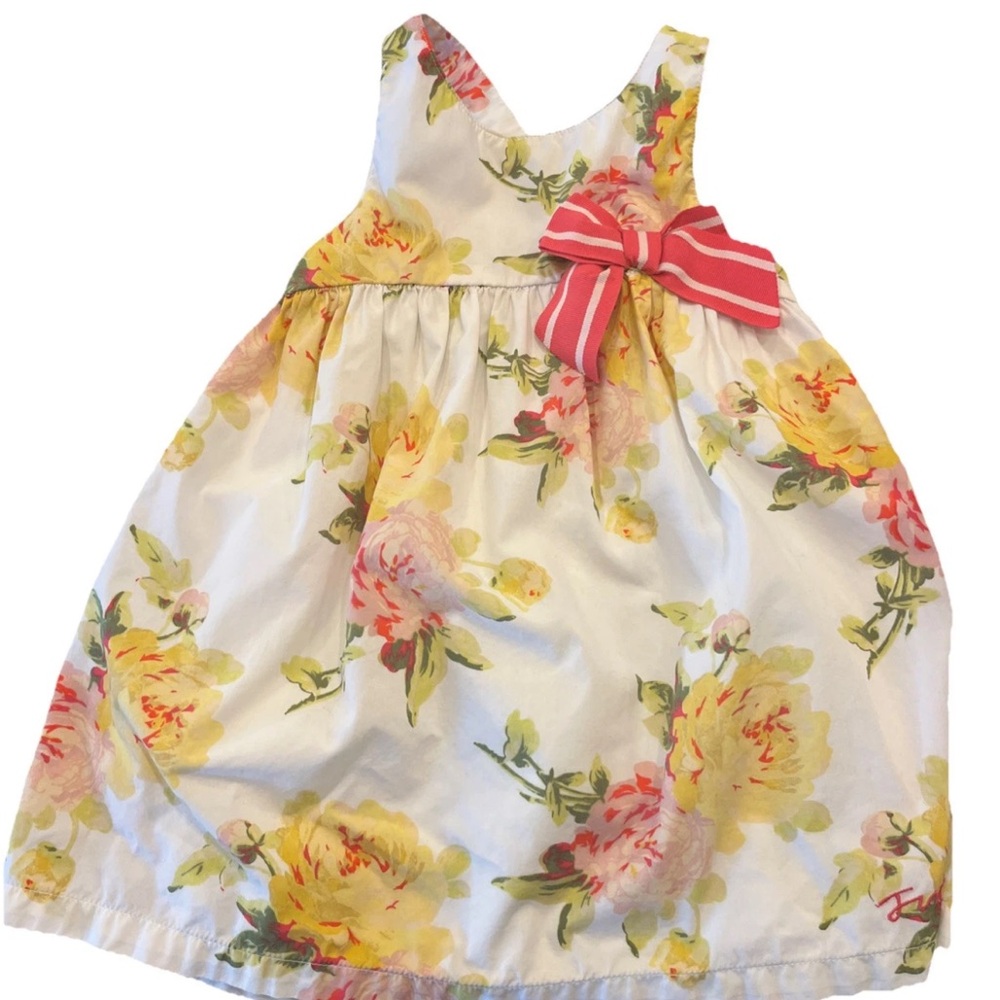 Floral Dress with Pink Bow, Juicy Couture Baby Girl Dress 100% Cotton